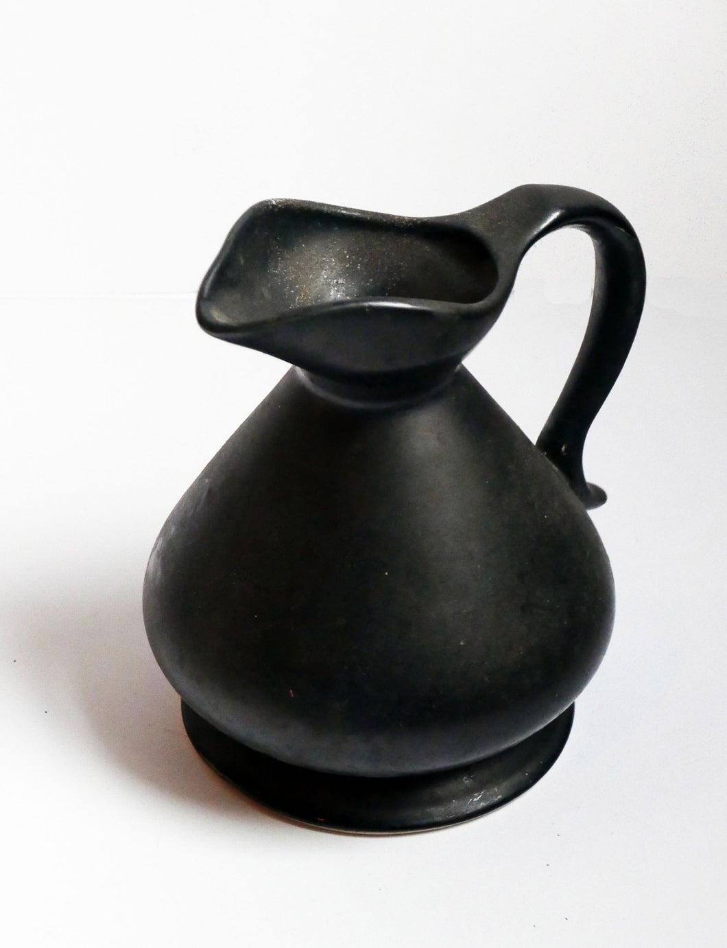 Black Ceramic Midcentury Jug 
