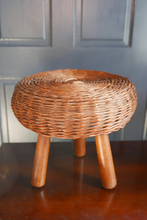 Load image into Gallery viewer, Tony Paul small wicker footstool 
