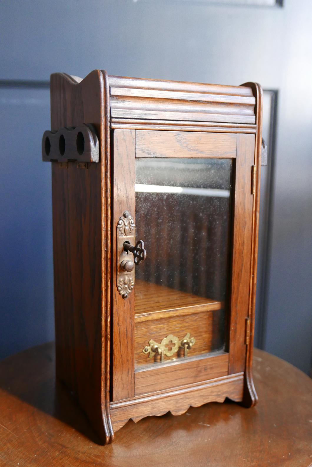 Victorian / Edwardian Smokers Cabinet with brass hardware  