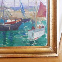 Load image into Gallery viewer, Signed French Seascape Oil on Board
