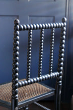 Load image into Gallery viewer, 19th Century Ebonised Bobbin Turned Cane Chair
