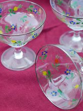 Load image into Gallery viewer, Floral Hand Painted 1950&#39;s Champagne Glasses / coupe
