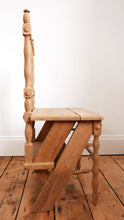 Load image into Gallery viewer, Bobbin Turned Vintage Handmade Metamorphic Chair / Step Ladder

