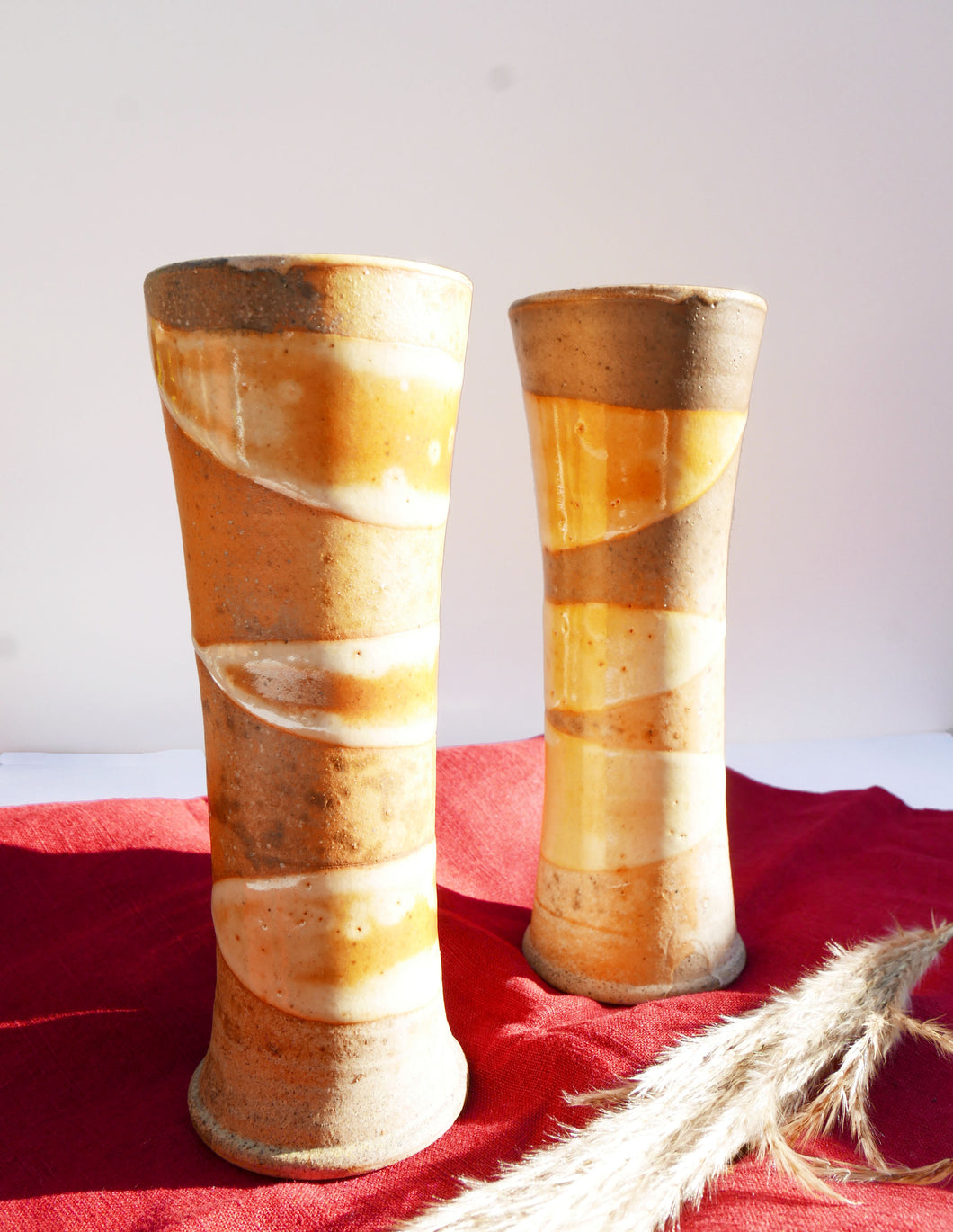 Wood Fired Stoneware Vases By Ceramic Artist ZAC SPATES,