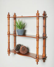 Load image into Gallery viewer, French Faux Bamboo Antique Hanging Shelf 
