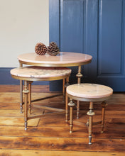Load image into Gallery viewer, 1960&#39;s Marble Top Nesting Tables Of Maison Jansen Style
