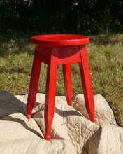 Load image into Gallery viewer, Wooden Red Painted Stool
