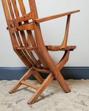 Load image into Gallery viewer, French Modernist Reclining Oak Chair
