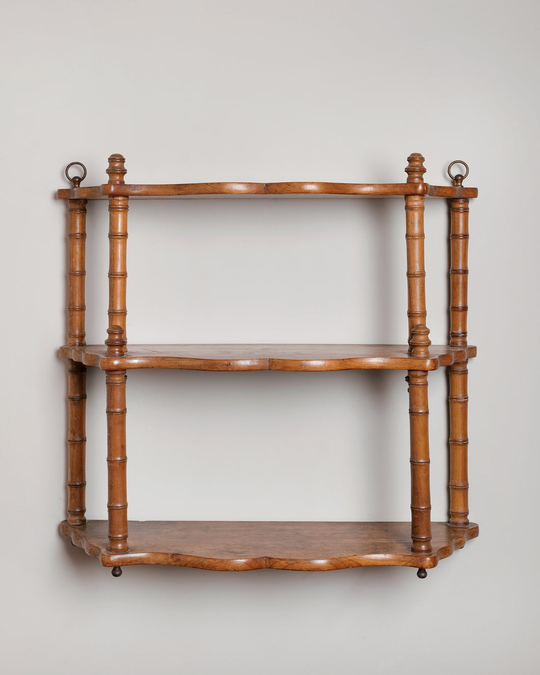 French Faux Bamboo Hanging Shelves