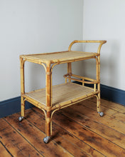 Load image into Gallery viewer, French Bamboo Bar Cart
