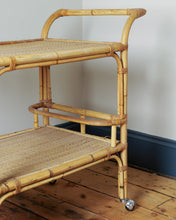Load image into Gallery viewer, French Bamboo Bar Cart

