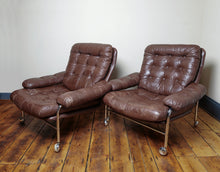Load image into Gallery viewer, Leather Easy Chair Made By Scapa Rydaholm Sweden
