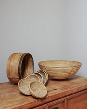 Load image into Gallery viewer, Mid Century Large Reed Rattan Bowl
