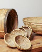 Load image into Gallery viewer, Set Of Six Reed Rattan Bowls
