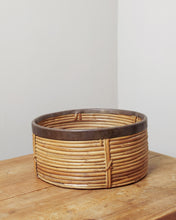 Load image into Gallery viewer, Gabriella Crespi Style Rattan and Brass Basket

