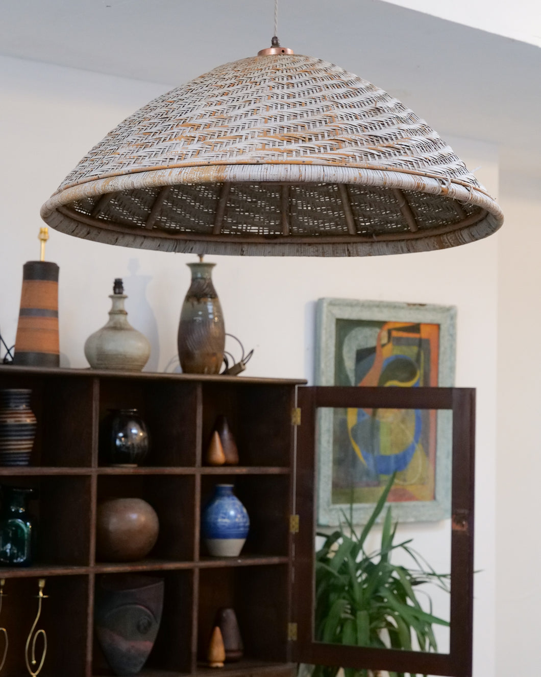 Hand Crafted Extra Large Wicker Shade