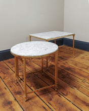 Load image into Gallery viewer, Antique French Marble and Gold Metal Modular Coffee Table
