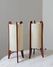 Load image into Gallery viewer, Pair Of Midcentury Tripod Lamp In The Style Of Isamu Noguchi
