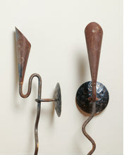 Load image into Gallery viewer, Hand Forged Iron Wiggle Candle Wall Sconce

