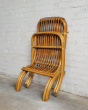 Load image into Gallery viewer, French Bamboo Folding Chair In The Manor Of Fanco Albini
