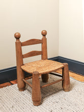 Load image into Gallery viewer, Brutalist Oak Chair Attributed to Charles Dudouyt
