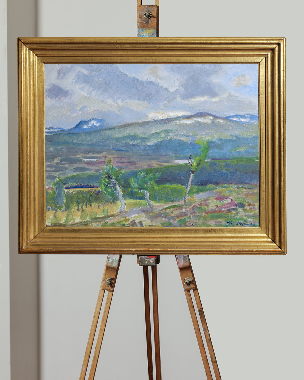 Swedish Framed Oil on Canvas landscape Painting