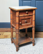 Load image into Gallery viewer, French Faux Bamboo Bedside Table
