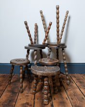 Load image into Gallery viewer, French Wooden Stool with Twisted Legs
