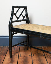 Load image into Gallery viewer, French Faux Bamboo &amp; Cane Bench
