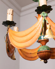Load image into Gallery viewer, Iron Painted Toleware Chandelier
