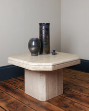 Load image into Gallery viewer, 1980&#39;s Travertine Side Table / Small Coffee Table
