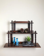 Load image into Gallery viewer, Antique Bobbin Turned Hanging Shelf
