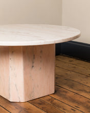 Load image into Gallery viewer, Blush Pink Round Marble Coffee Table
