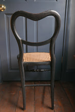 Load image into Gallery viewer, Ebonised Victorian Balloon Back Chair With Mother Of Pearl Detail
