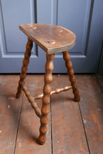 Load image into Gallery viewer, Bobbin Turned French Milking Stool
