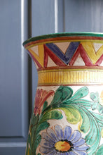 Load image into Gallery viewer, Extra Large Italian Hand Painted Floral Ceramic Vase
