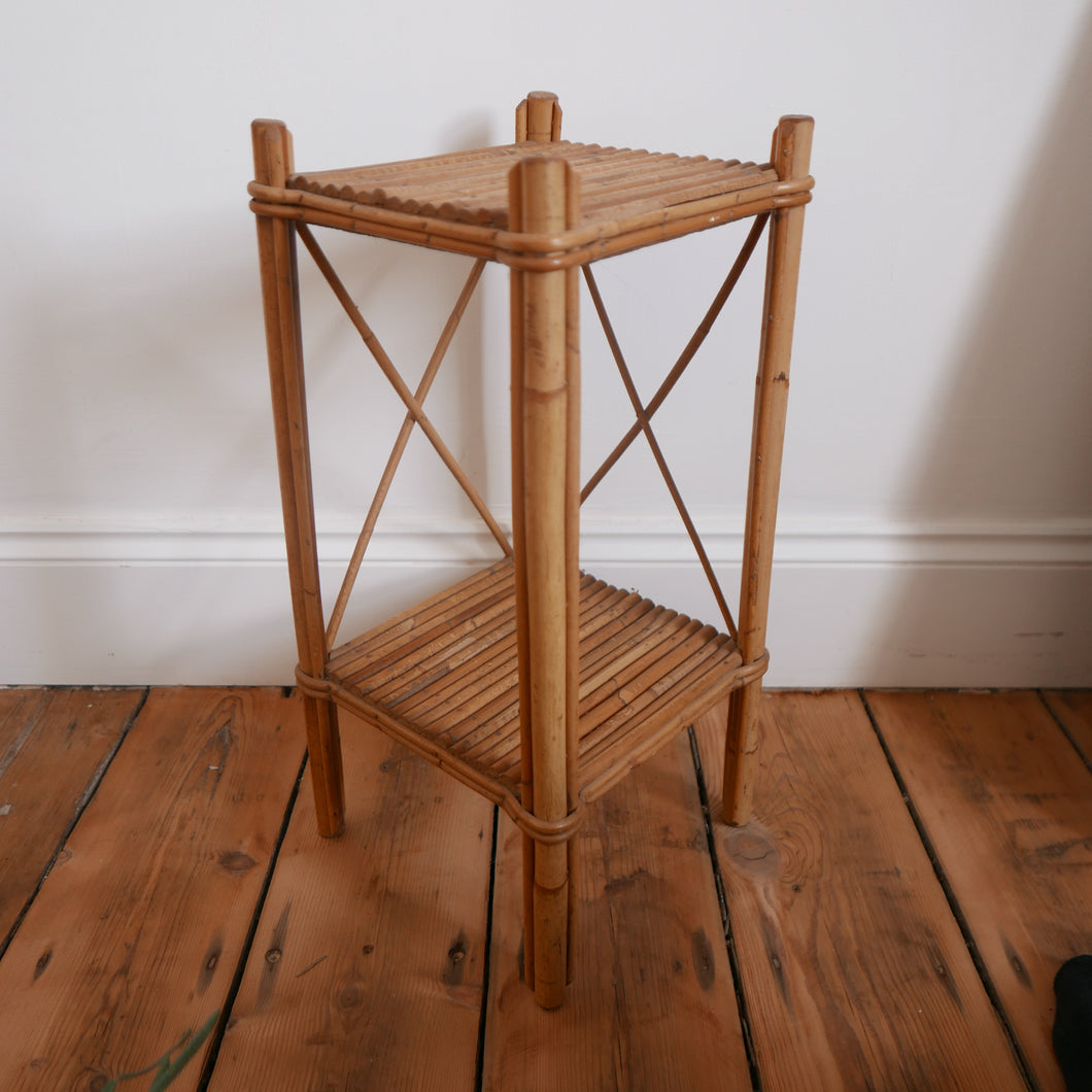 Vintage French Bamboo Plant Stand