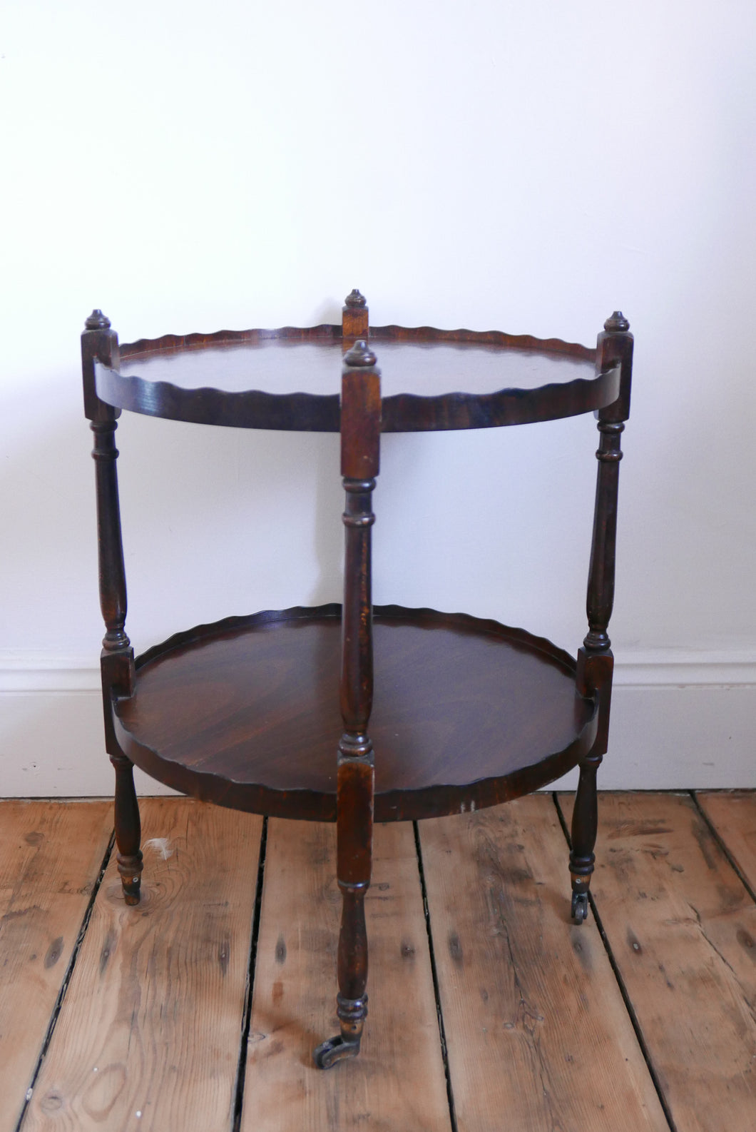 Antique Scalloped Edge Drinks Trolley