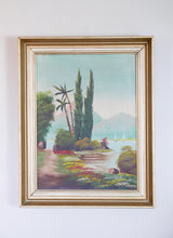 Load image into Gallery viewer, Framed Palm Tree Oil Painting
