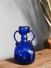 Load image into Gallery viewer, Blue Blown Glass Amphora
