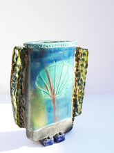 Load image into Gallery viewer, Ceramic Raku Fired Winged Handle Shell Pot
