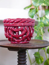 Load image into Gallery viewer, French Glazed Woven Ceramic Basket/ Bowl
