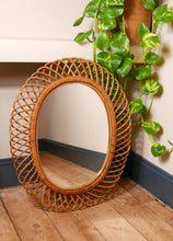Load image into Gallery viewer, Large Franco Albini Bamboo Mirror
