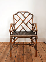Load image into Gallery viewer, Midcentury Bamboo And Cane Chair By Angraves
