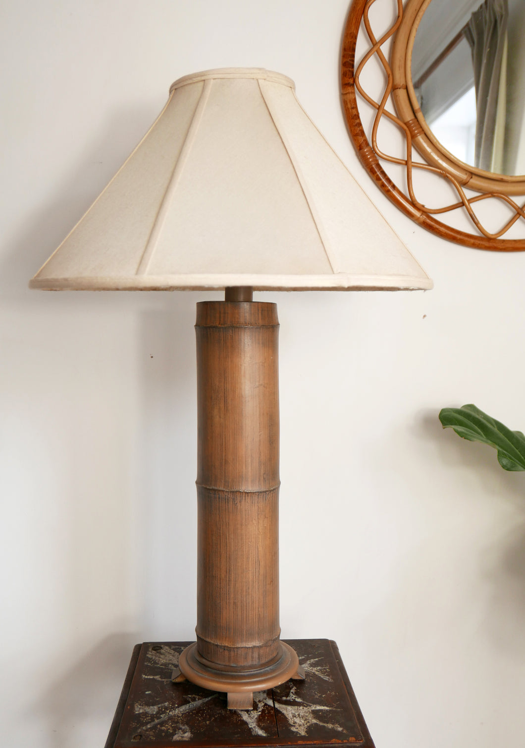 Vintage Faux Bamboo Table Lamp
