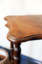 Load image into Gallery viewer, Antique French Side Table With Faux Bamboo Legs
