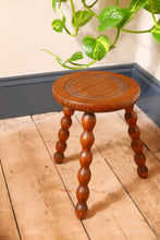 Load image into Gallery viewer, Vintage French Bobbin Turned Milking Stool
