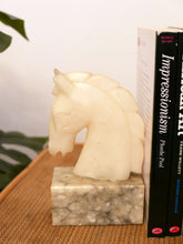 Load image into Gallery viewer, Pair Of Italian Alabaster Carved Horse Head Bookends

