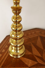 Load image into Gallery viewer, Mid Century Japanese Brass Bobbin Table Lamp
