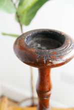 Load image into Gallery viewer, Vintage Faux Bamboo Carved Candle Holder
